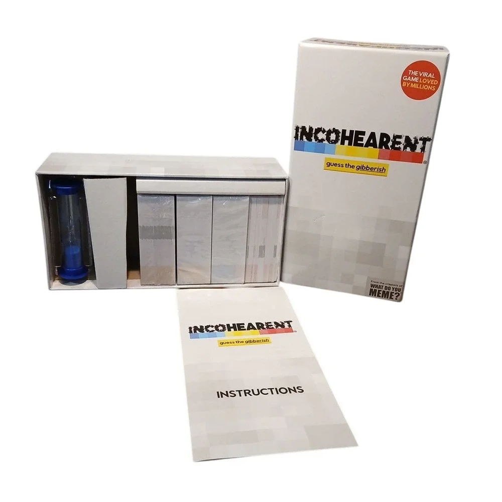 Incohearent Adult Party Card Game Guess The Gibberish Ages 17+ 2-20 Players READ